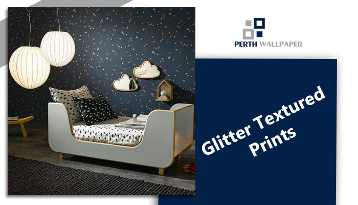 glitter textured prints wallpaper