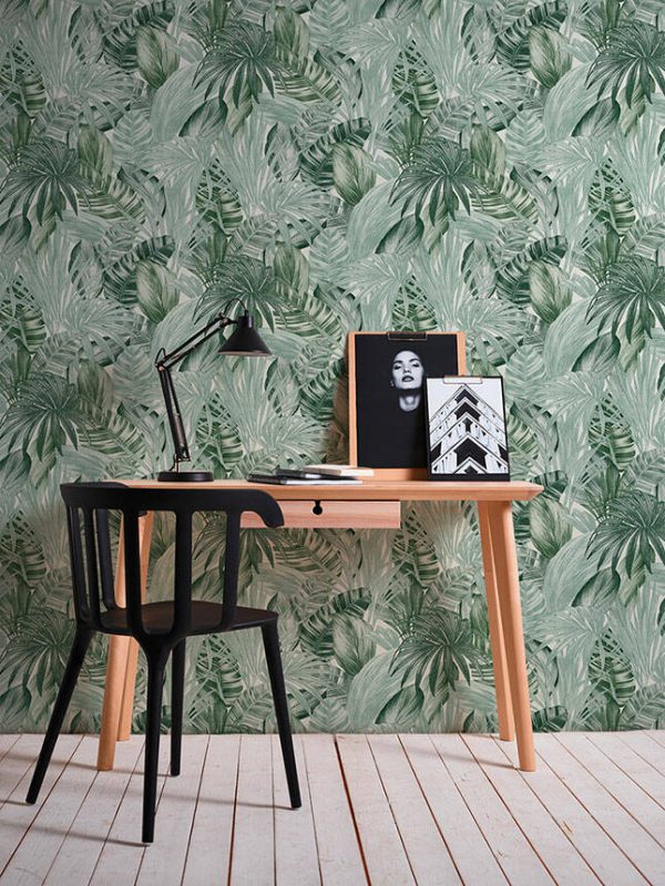 A.S. Création Wallpaper «Jungle, Green, White» 368201 - Perth Wallpaper